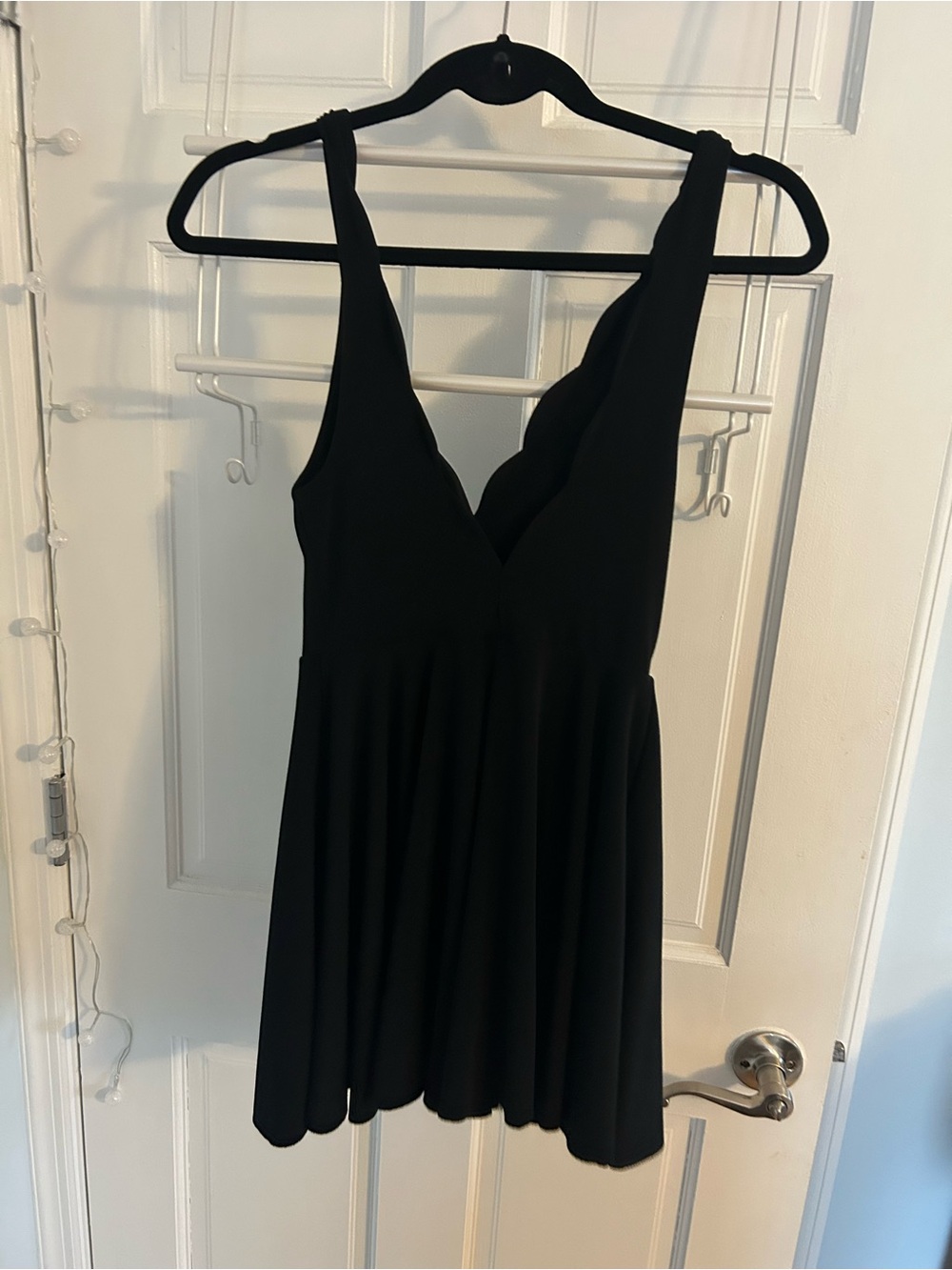 Kimchi Blue Black V-Neck Fit & Flare Mini Dress - Picture 3 of 5